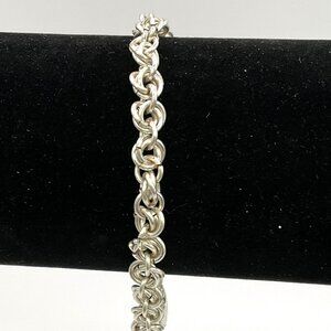Hand Crafted Rosette Chain Mail Bracelet